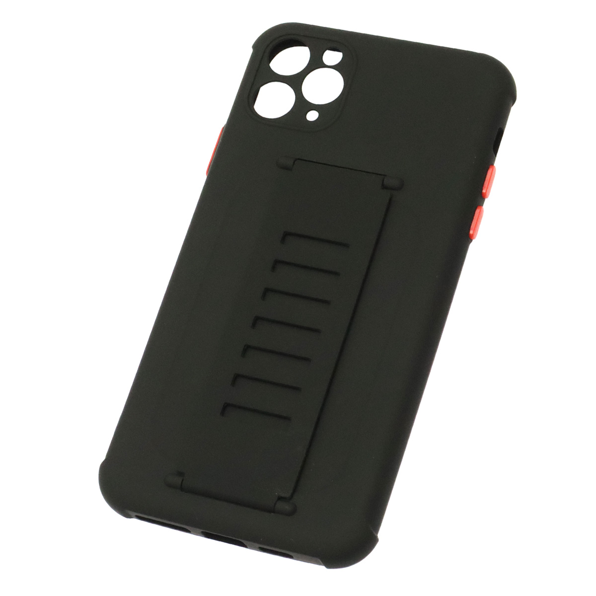 Чехол накладка LADDER NANO для APPLE iPhone 11 PRO MAX, силикон, держатель, цвет черный