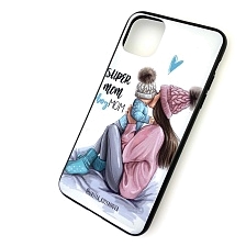 Чехол накладка для APPLE iPhone 11 Pro MAX 2019, силикон, рисунок super MOM boy.