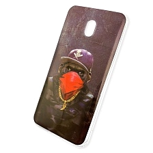 Чехол накладка для XIAOMI Redmi 8A, силикон, глянец, рисунок Горилла SWAG.