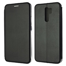 Чехол книжка STYLISH для XIAOMI Redmi 9, экокожа, визитница, цвет черный