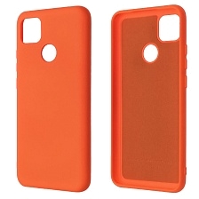 Чехол накладка Silicon Cover для XIAOMI Redmi 9C, Redmi 10A, силикон, бархат, цвет оранжевый
