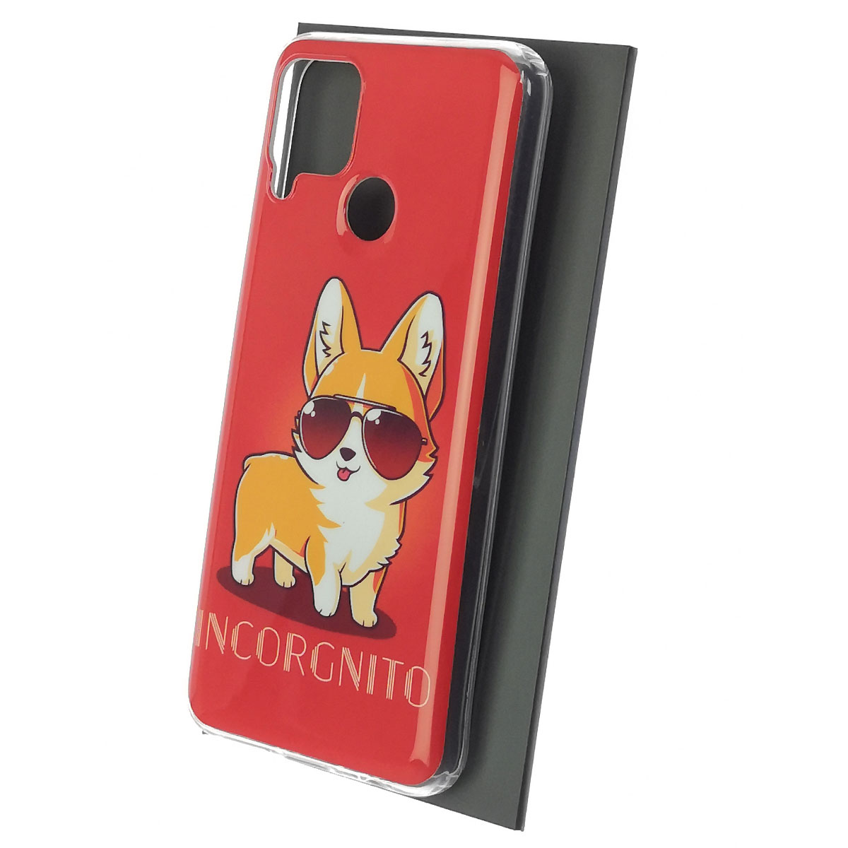 Чехол накладка для Realme C15, силикон, рисунок Incorgnito