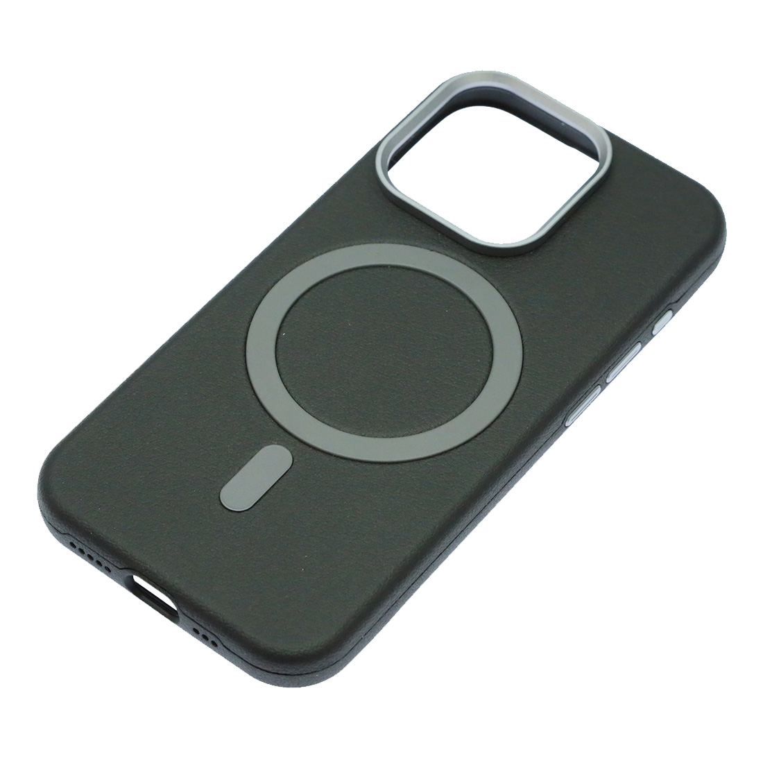 Чехол накладка Cabbeen с поддержкой MagSafe для APPLE iPhone 15 Pro, экокожа, цвет черный