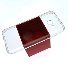 Чехол накладка TPU CASE для SAMSUNG Galaxy A3 2017 (SM-A320), силикон, ультратонкий, цвет прозрачный.