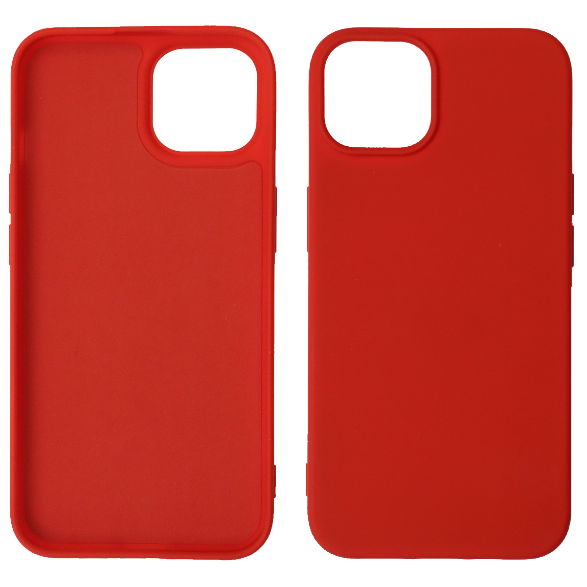 Чехол накладка NANO для iPhone 14, силикон, бархат, цвет красный