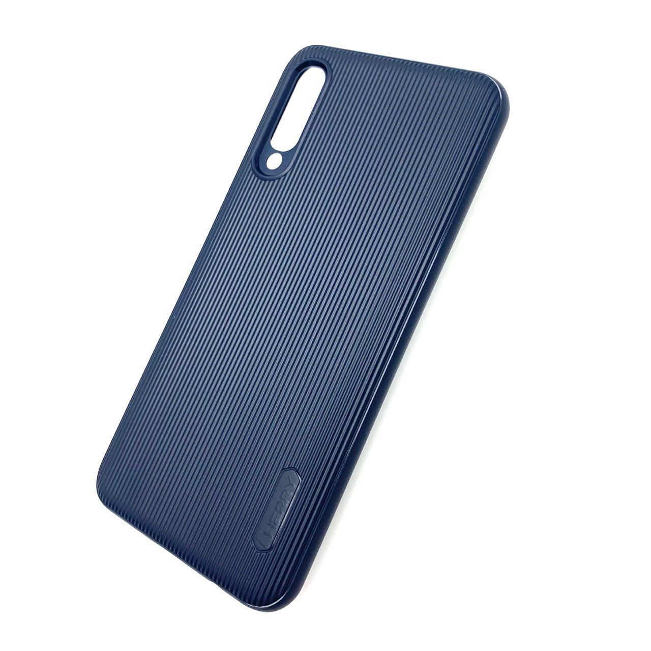 Чехол накладка Cherry для SAMSUNG Galaxy A50 (SM-A505), A30s (SM-A307), A50s (SM-A507), силикон, полоски, цвет синий.