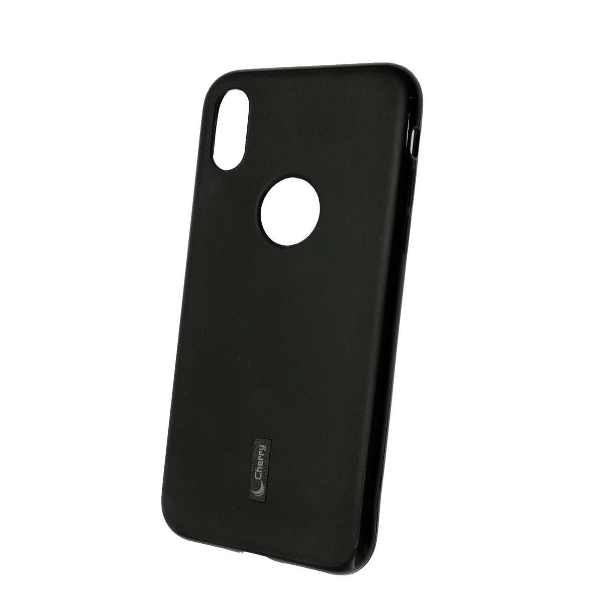 Чехол накладка Cherry для APPLE iPhone X, силикон, цвет черный.