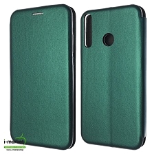 Чехол книжка STYLISH для HUAWEI Honor 9C, P40 Lite E, Y7P, экокожа, визитница, цвет темно зеленый.