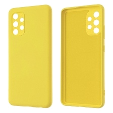 Чехол накладка NANO для SAMSUNG Galaxy A32 4G (SM-A325F), силикон, бархат, цвет желтый