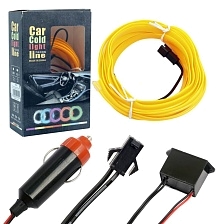 Гибкая неоновая лента CARLIVE NL3 для автомобиля, длина 3 метра, цвет желтый | Все по 150