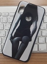 Чехол накладка для XIAOMI REDMI 6 PRO, MI A2 LITE, силикон, рисунок девушка.