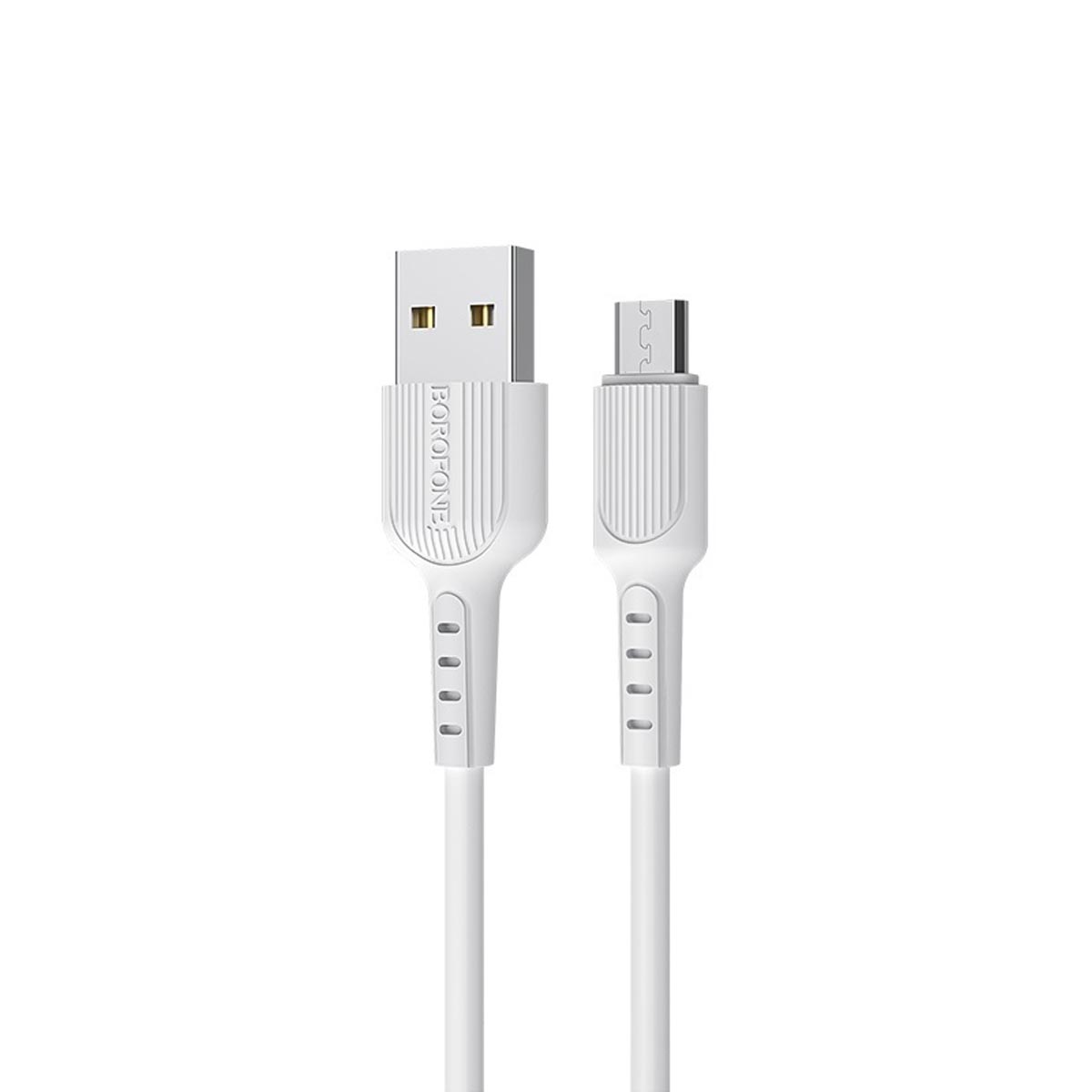 Кабель BOROFONE BX16 Easy Micro USB, 2A, длина 1 метр, силикон, цвет белый