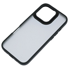 Чехол накладка для APPLE iPhone 16 Pro (6.3"), силикон, пластик, цвет черный Чехол накладка для APPLE iPhone 16 Pro (6.3"), силикон, пластик, цвет черный
