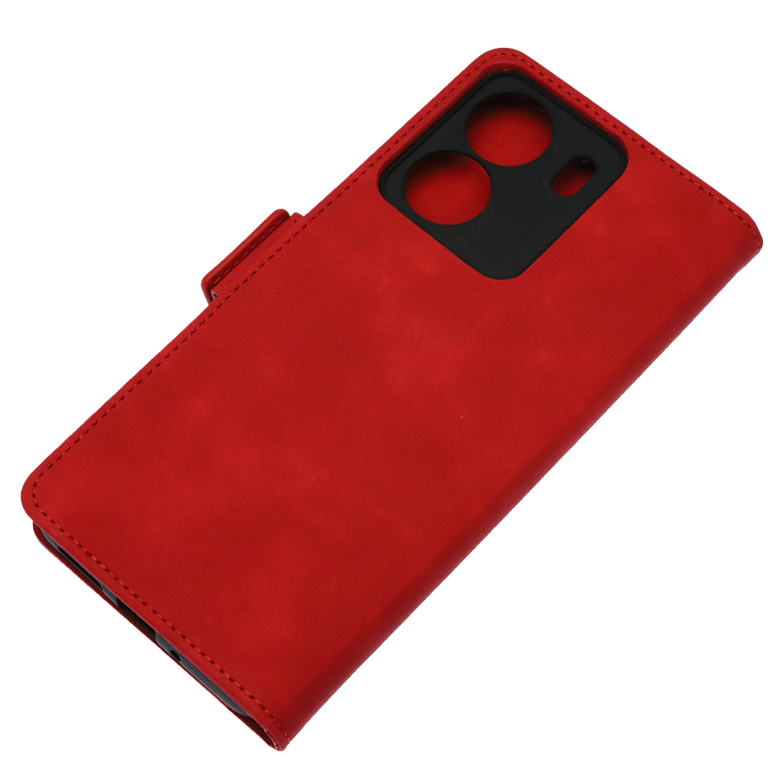 Чехол книжка NICE для XIAOMI Redmi 13C, XIAOMI POCO C65, защита камеры, экокожа, визитница, цвет красный