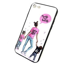 Чехол накладка для APPLE iPhone 7, 8, силикон, рисунок Mom life is the best life.