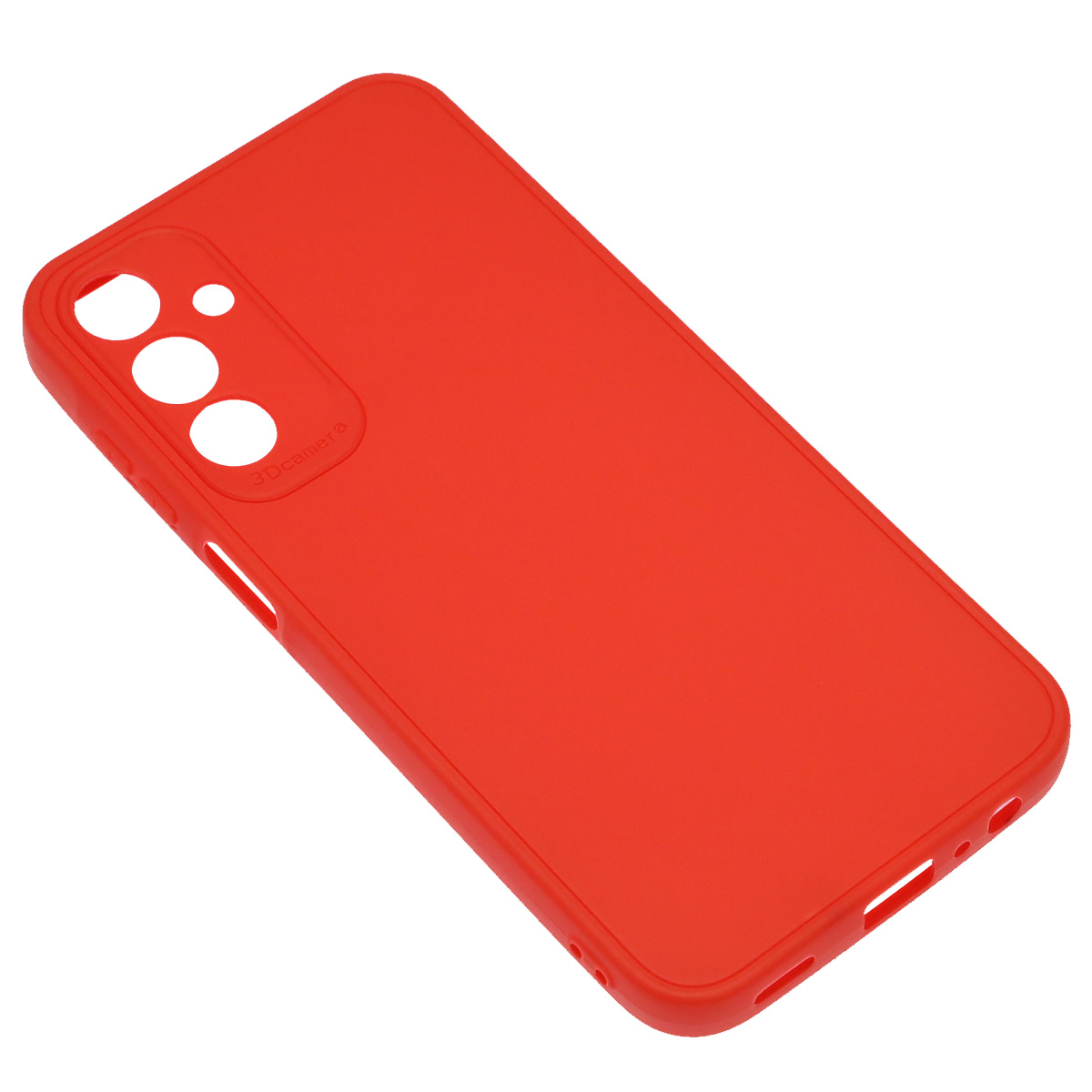 Чехол накладка для SAMSUNG Galaxy A15, защита камеры, силикон, матовый, цвет красный