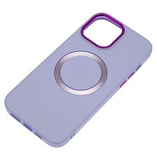 Чехол накладка с поддержкой MagSafe для APPLE iPhone 13 Pro Max (6.7"), силикон, пластик, цвет сиреневый Чехол накладка с поддержкой MagSafe для APPLE iPhone 13 Pro Max (6.7"), силикон, пластик, цвет сиреневый