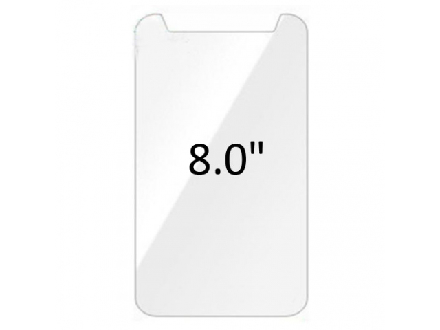 Защитное стекло "LP" универсальное диагональ 8 дюймов 0,33 мм. 9H (ударопрочное).