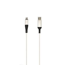 Кабель DENMEN D25V Micro USB, LED подсветка, 2.4A, длина 1 метр, цвет серебристый Кабель DENMEN D25V Micro USB, LED подсветка, 2.4A, длина 1 метр, цвет серебристый