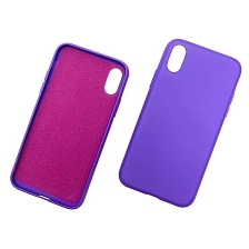 Чехол накладка для APPLE iPhone X, XS, силикон, цвет сиреневый.