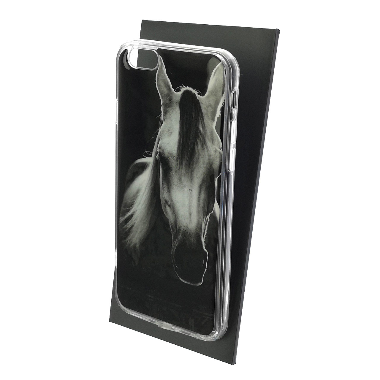 Чехол накладка для APPLE iPhone 6, iPhone 6G, iPhone 6S, силикон, глянцевый, рисунок Серый конь