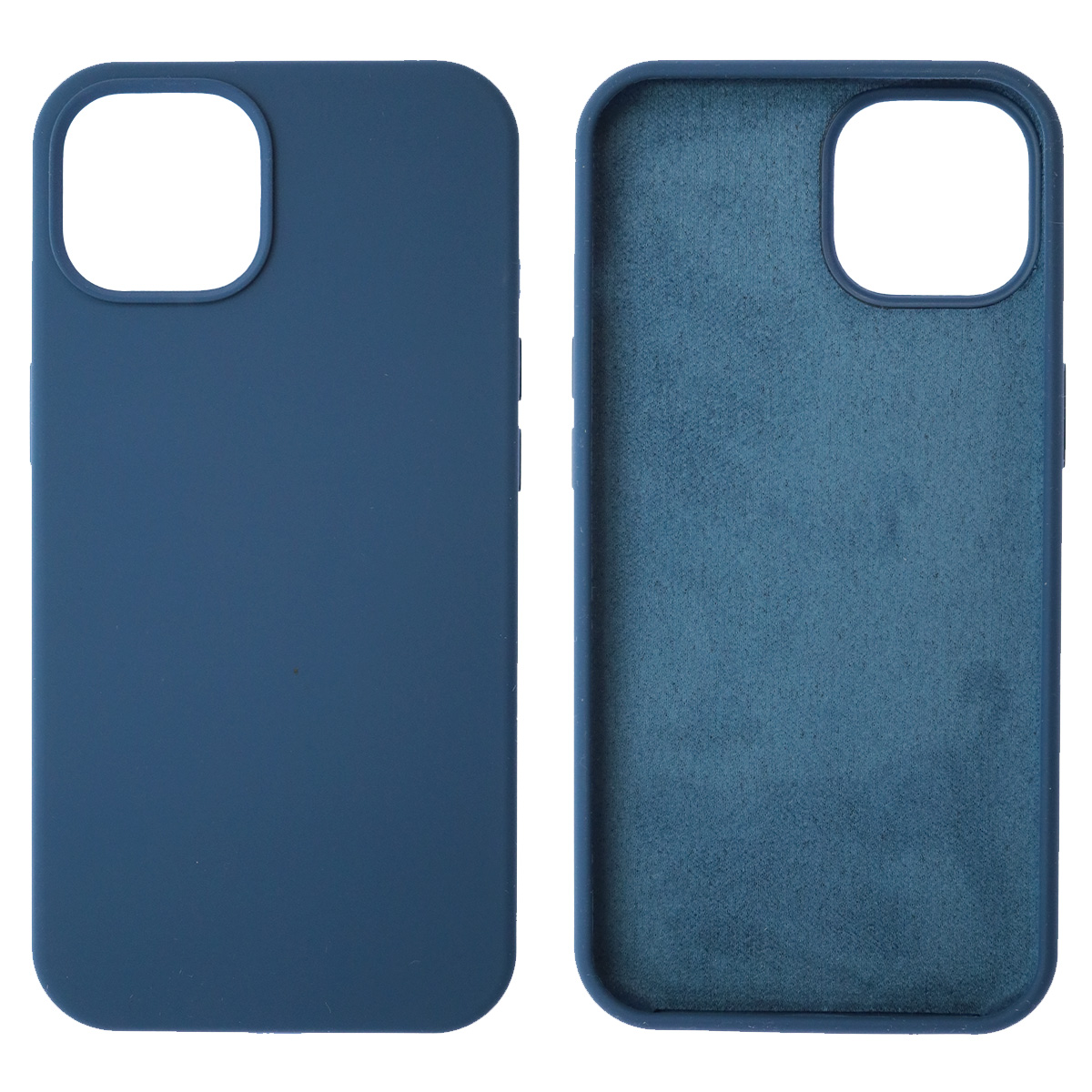 Чехол накладка Silicon Case для APPLE iPhone 14 (6.1"), силикон, бархат, цвет сапфировый