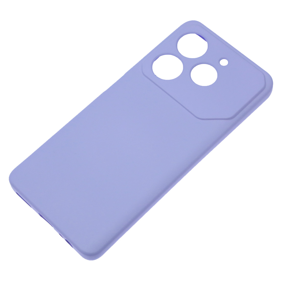 Чехол накладка NANO для TECNO Pova 6 Neo 4G, защита камеры, силикон, бархат, цвет сиреневый Чехол накладка NANO для TECNO Pova 6 Neo 4G, защита камеры, силикон, бархат, цвет сиреневый