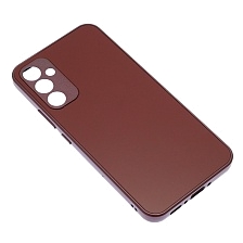 Чехол накладка для SAMSUNG Galaxy A34 5G, защита камеры, силикон, пластик, цвет бордовый