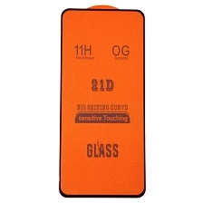 Защитное стекло 21D для OPPO A74, цвет окантовки черный