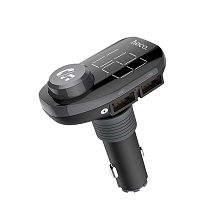 АЗУ (Автомобильное зарядное устройство) HOCO E45 Happy route с FM-трансмиттером, 2.4A, 2 USB, 1 TF Card, цвет черный