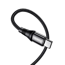 Кабель HOCO X50 Exquisito USB Type C на USB Type-C, 5А, 100W, длина 1 метр, цвет черный Кабель HOCO X50 Exquisito USB Type C на USB Type-C, 5А, 100W, длина 1 метр, цвет черный