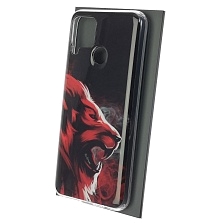 Чехол накладка для Realme C15, силикон, рисунок красный лев