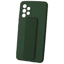 Чехол накладка L NANO для SAMSUNG Galaxy A32 (SM-A325), силикон, держатель, цвет темно зеленый