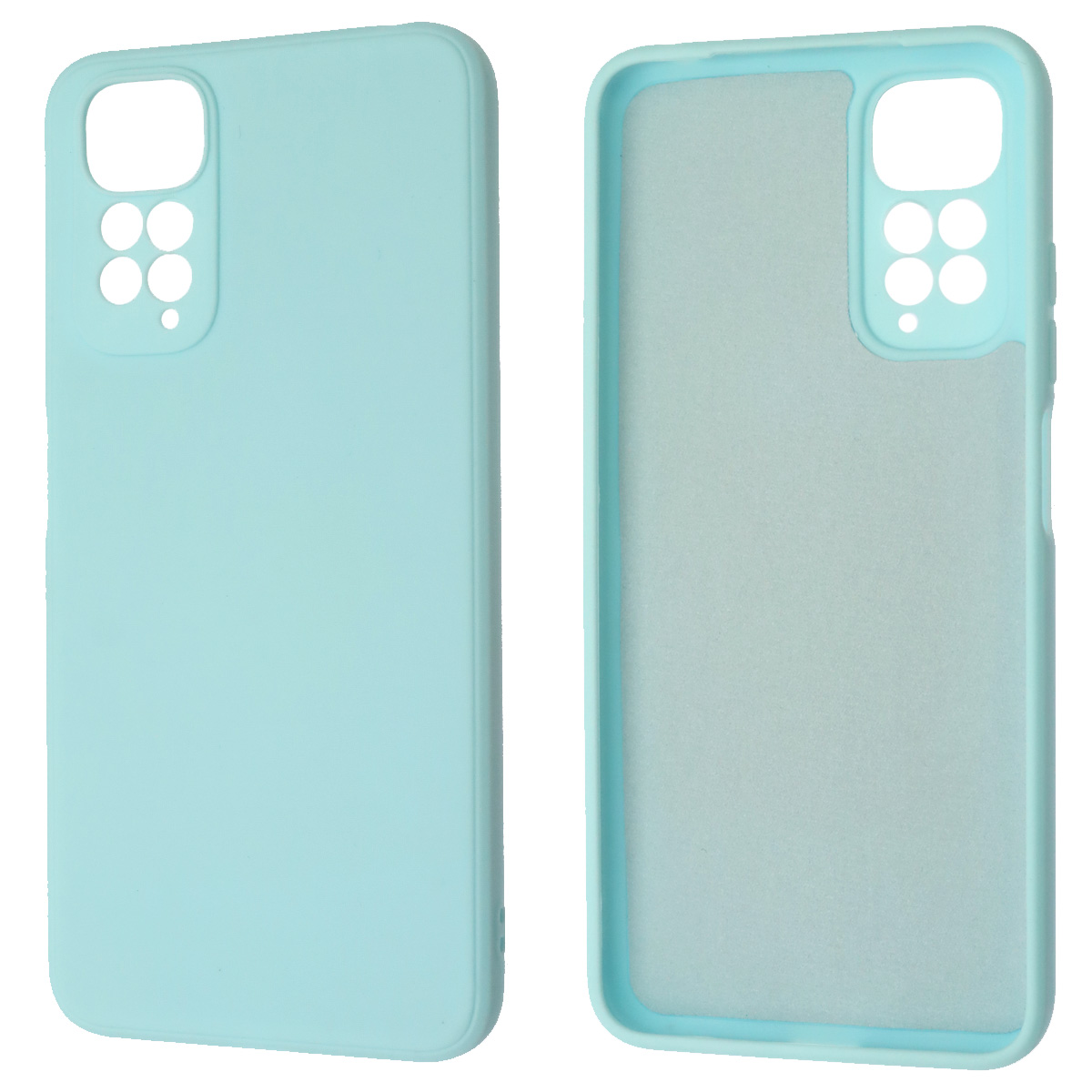 Чехол накладка для XIAOMI Redmi Note 11 4G, Redmi Note 11S, силикон, бархат, цвет светло голубой