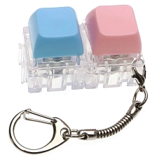 Брелок светящиеся клавиши антистресс, цвет розово голубой (комплект из 2 штук)