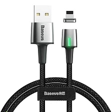 Кабель магнитный BASEUS CALXC-A01 Lightning 8-pin Baseus Zinc Magnetic Cable, цвет черный | Последняя цена
