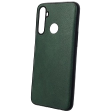 Чехол накладка для Realme C3, силикон, под кожу, цвет зеленый