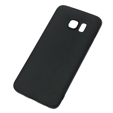 Чехол накладка для SAMSUNG Galaxy S6 Edge (SM-G925), силикон, матовый, цвет черный