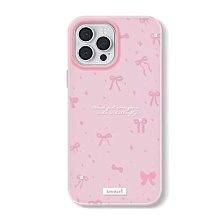 Чехол-накладка Jelly Bowknet для Apple iPhone 14 Pro, силиконовая, рисунок снежинки и бабочки, цвет розовый