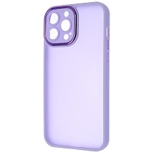 Чехол накладка KING для APPLE iPhone 13 Pro Max (6.7"), силикон, пластик, защита камеры, цвет окантовки сиреневый