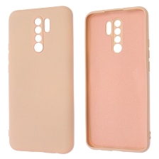 Чехол накладка NANO для XIAOMI Redmi 9, силикон, бархат, цвет розовый песок