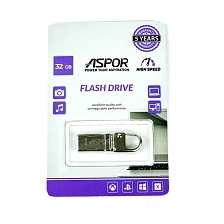 Флешка USB 2.0 32GB ASPOR TG027, цвет серебристый