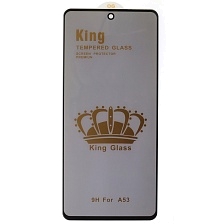 Защитное стекло Антишпион King Glass для SAMSUNG Galaxy A53, цвет окантовки черный