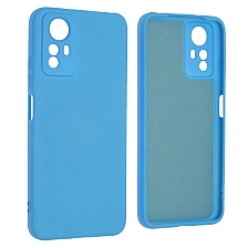 Чехол накладка NANO для XIAOMI Redmi Note 12S, силикон, бархат, цвет голубой