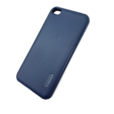 Чехол накладка Cherry для XIAOMI Redmi Go, силикон, полоски, цвет темно синий.