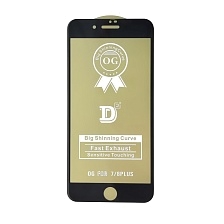 Защитное стекло D2+ PREMIUM для APPLE iPhone 7 Plus, iPhone 8 Plus, цвет окантовки черный.
