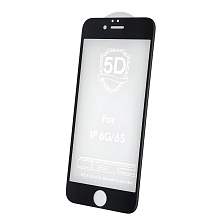 Защитное стекло 5D для APPLE iPhone 6, iPhone 6S, цвет окантовки черный Защитное стекло 5D для APPLE iPhone 6, iPhone 6S, цвет окантовки черный