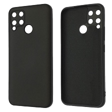 Чехол накладка NANO для Realme C15, силикон, бархат, матовый, цвет черный