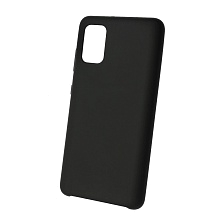 Чехол накладка Silicon Cover для SAMSUNG Galaxy A41 (SM-A415), силикон, бархат, цвет черный