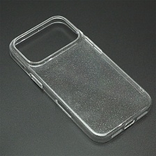 Чехол накладка LUXURE CASE Cabbeen для APPLE iPhone 17 Pro, с блестками, прозрачный